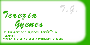 terezia gyenes business card